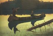 Frederic Remington The Wolvs Sniffed Along the Trail,but Came No Nearer (mk43) oil on canvas